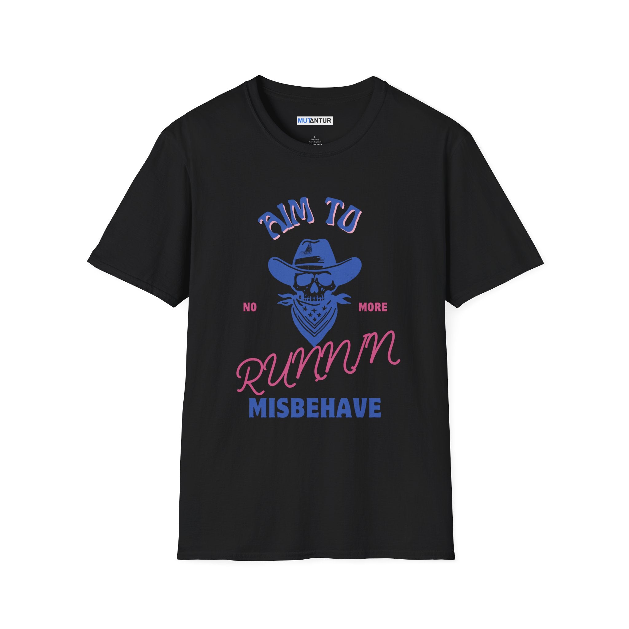 Aim to Misbehave No more Runnin' Skull Cowboy Graphic Tee - Mutantur Labs LLC