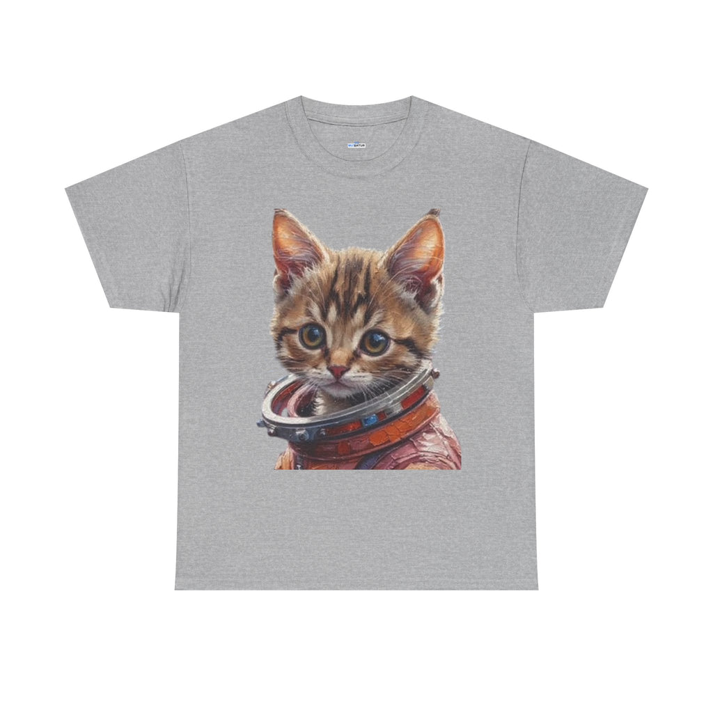 Astronaut Kitty Unisex Heavy Cotton Tee - Mutantur Labs LLC