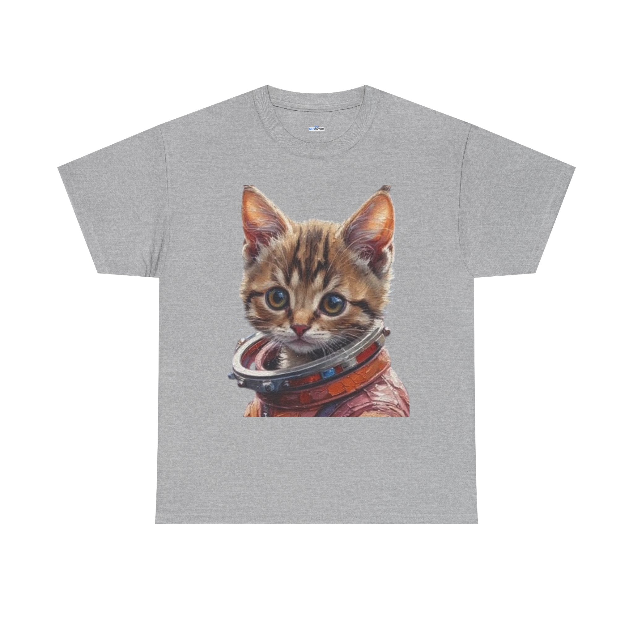 Astronaut Kitty Unisex Heavy Cotton Tee - Mutantur Labs LLC