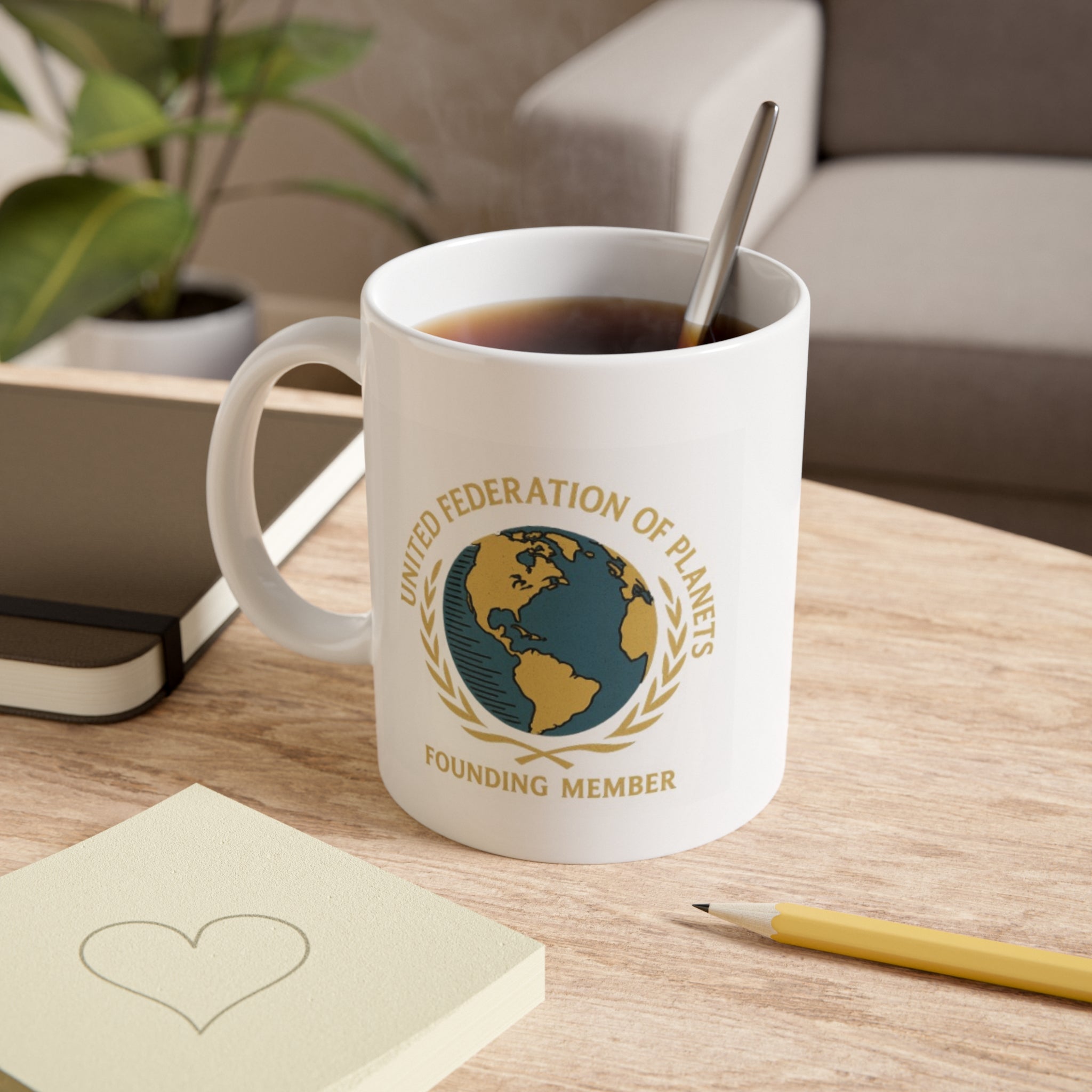 Interstellar Federation Mug — Sci-Fi Inspired Ceramic Coffee Cup - Mutantur Labs LLC