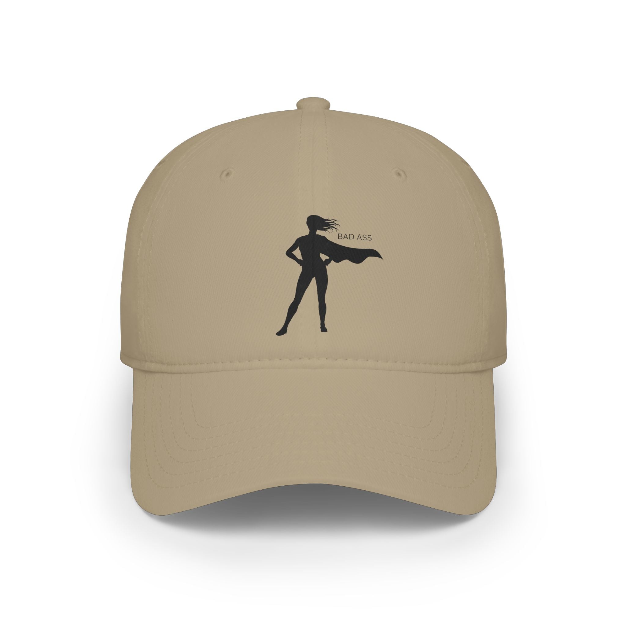 Bad Ass Superhero Silhouette Low Profile Cap | Retro Heroine Baseball Cap - Mutantur Labs LLC