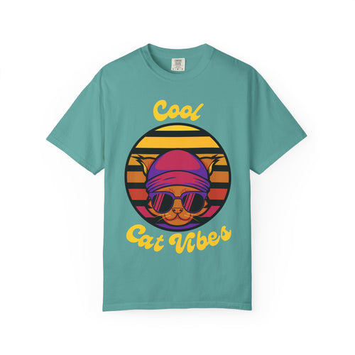 Cool Cat Vibes T-Shirt | Comfort Colors Funny Cat Tee - Mutantur Labs LLC