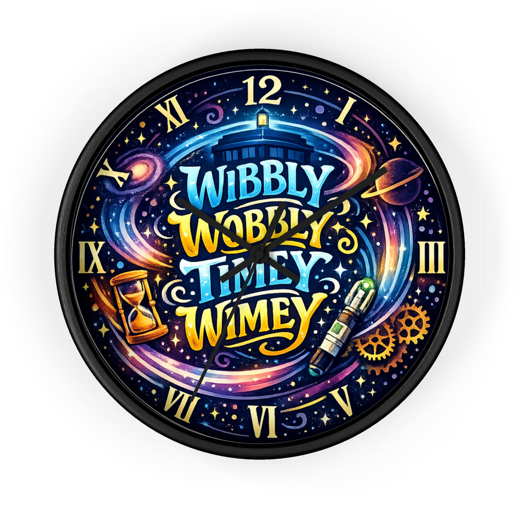 Wibbly Wobbly Timey Wimey Wall Clock — Doctor Who Inspired Galaxy Clock - Mutantur Labs LLC