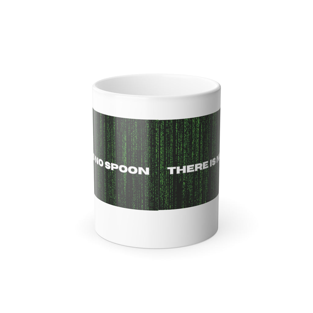 There Is No Spoon Mug — Digital Code Color Morphing Coffee Mug - Mutantur Labs LLC