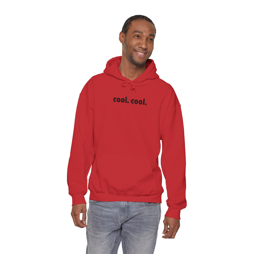 cool. cool. Hoodie | Minimal Text Graphic Pullover - Mutantur Labs LLC