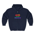 Hope Is Not Passive Hoodie | Rainbow Statement Graphic Pullover - Mutantur Labs LLC