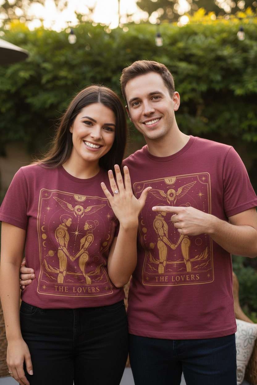 The Lovers Tarot T-Shirt — Future Arcana Comfort Colors Graphic Tee