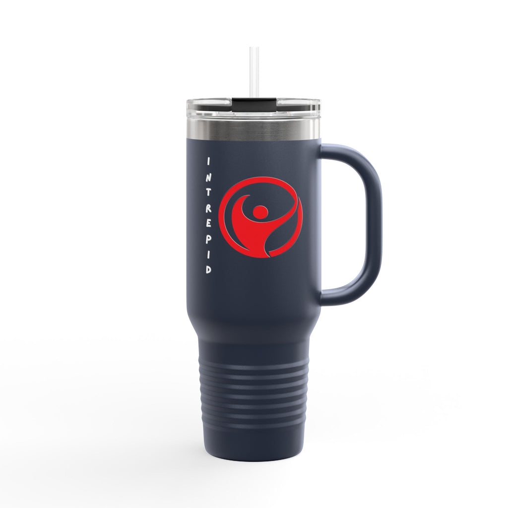 Intrepid Human Figure Logo 40oz Travel Mug Insulated Adventure Tumbler - Mutantur Labs LLC