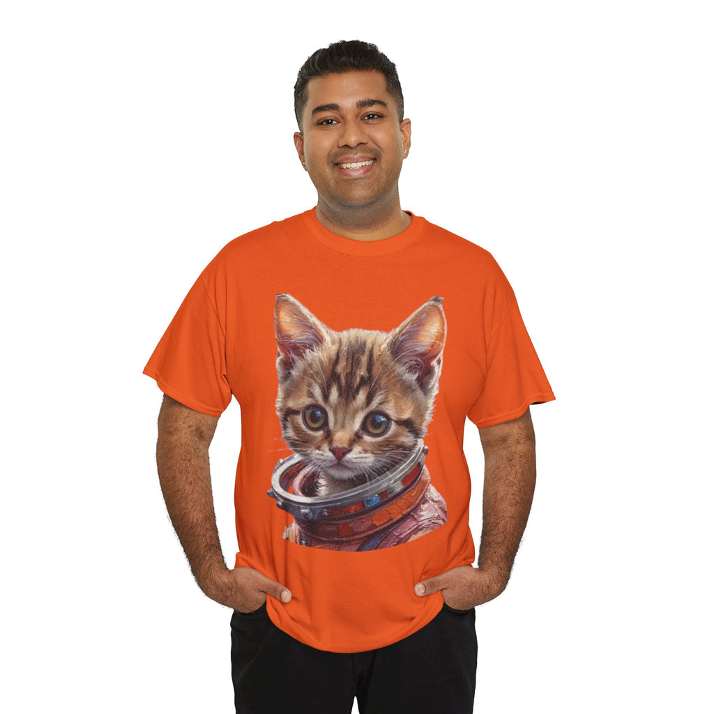 Astronaut Kitty Unisex Heavy Cotton Tee