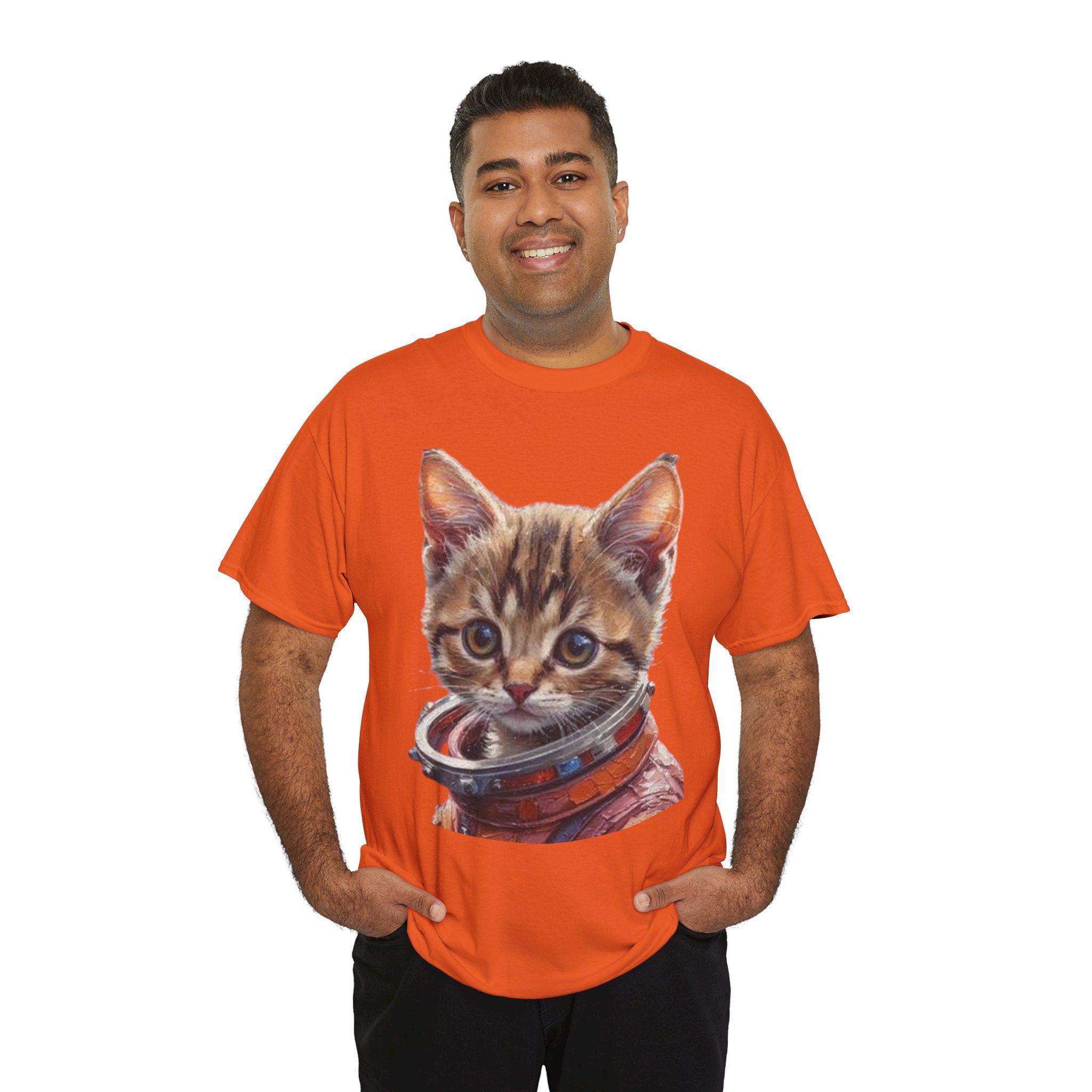 Astronaut Kitty Unisex Heavy Cotton Tee