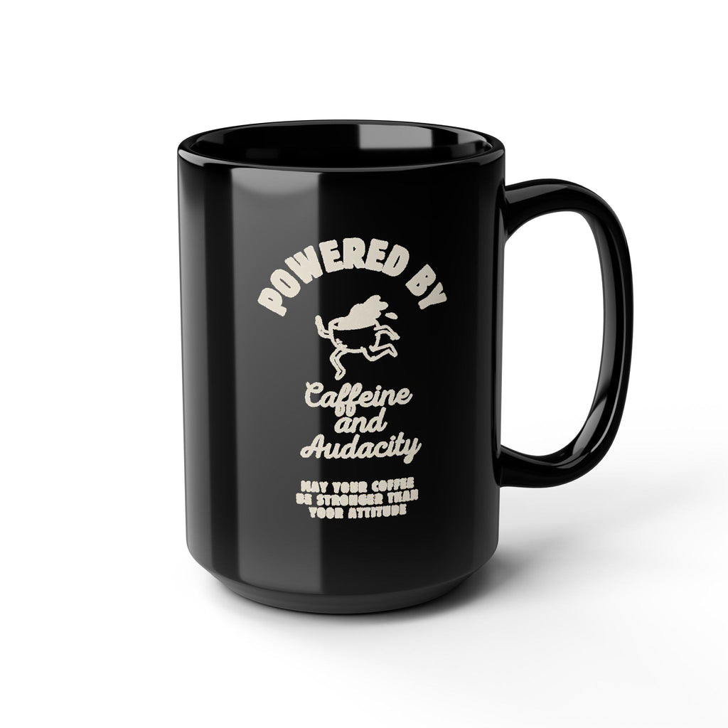 Powered by Caffeine and Audacity Mug | Funny Coffee Cup - Mutantur Labs LLC