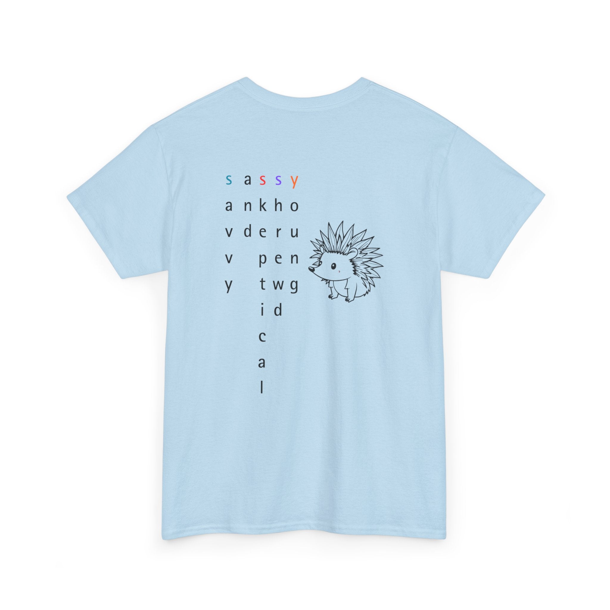 Sassy hedgehog Tee — Minimal Cute Graphic T-Shirt - Mutantur Labs LLC