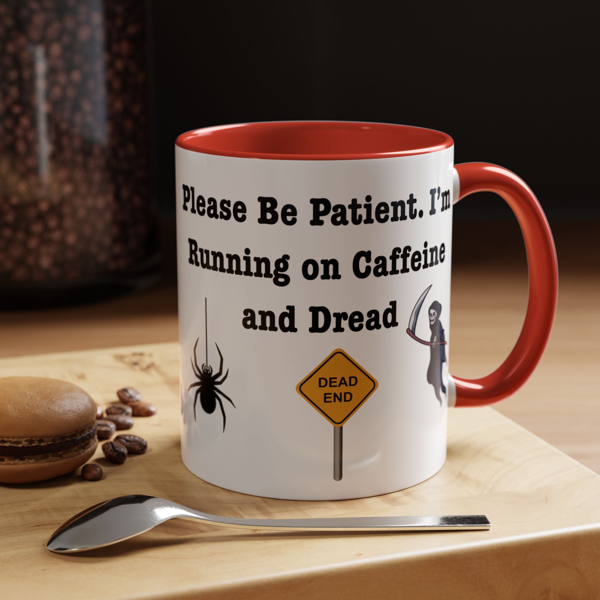 Running on Caffeine and Dread Mug | Funny Coffee Cup - Mutantur Labs LLC