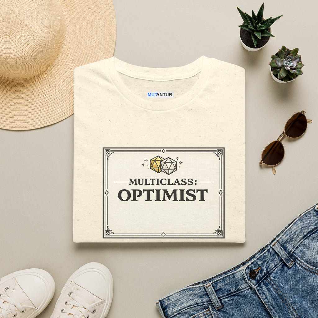 Multiclass: Optimist T-Shirt | Fantasy RPG Character Card Graphic Tee