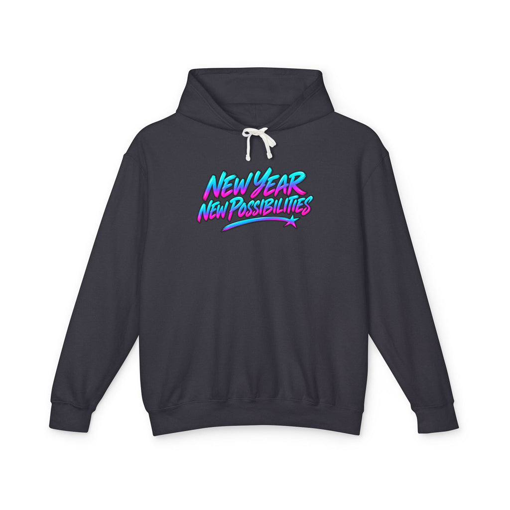 Black hoodie with graphic design on the back on a white background