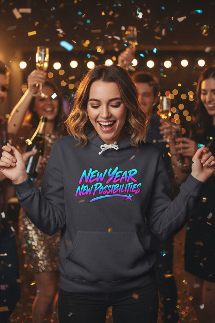 New Year New Possibilities Comfort Colors Hoodie | New Years Eve NYE Sweatshirt