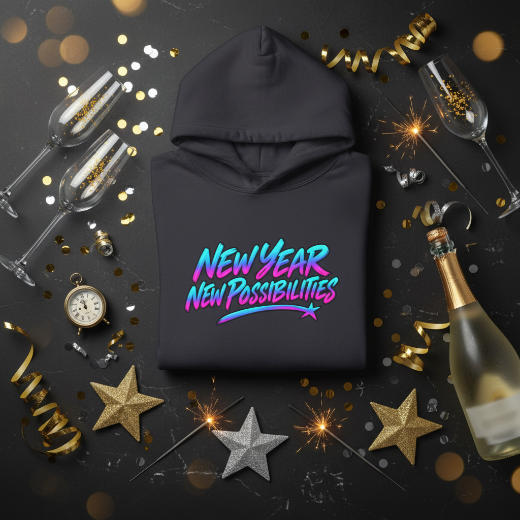 New Year New Possibilities Comfort Colors Hoodie | New Years Eve NYE Sweatshirt