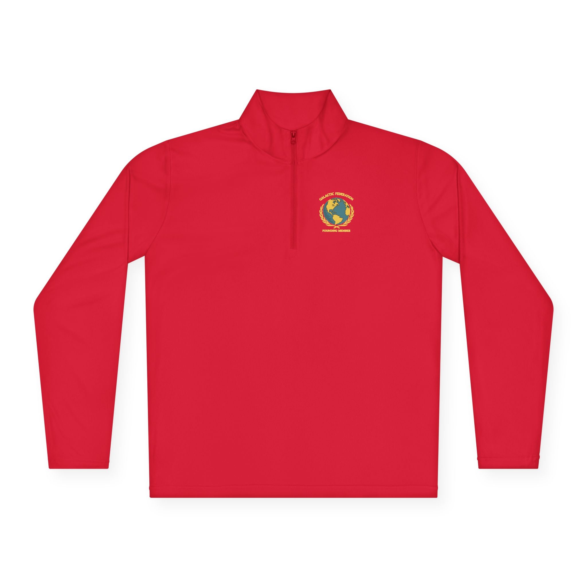 Galactic Federation Unisex Quarter-Zip Pullover - Comfortable, Stylish Outerwear for Outdoor Adventures - Mutantur Labs LLC