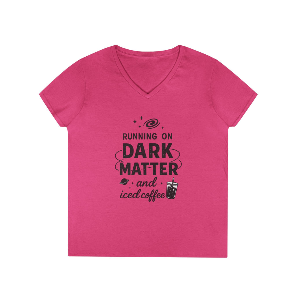 Running on Dark Matter and Iced Coffee T-Shirt | Funny Science Coffee Tee - Mutantur Labs LLC