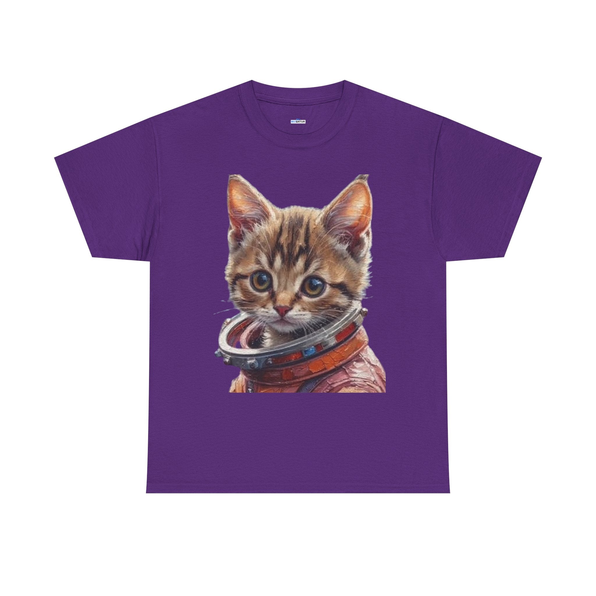 Astronaut Kitty Unisex Heavy Cotton Tee - Mutantur Labs LLC