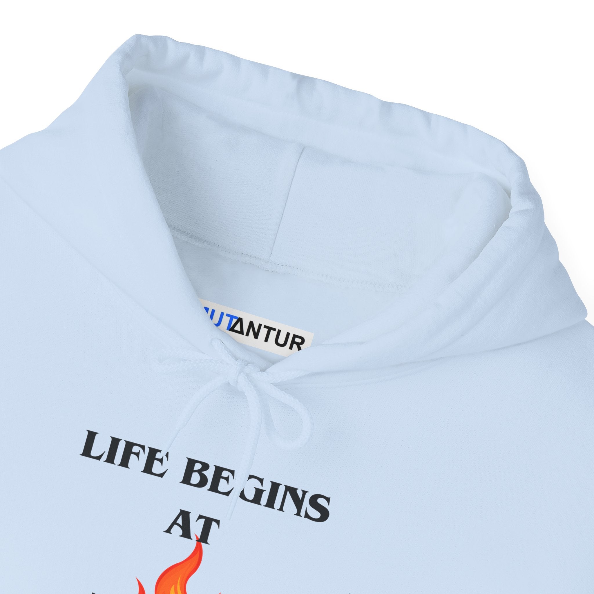 Life Begins at Fierce Hoodie | Flame Graphic Hoodie - Mutantur Labs LLC