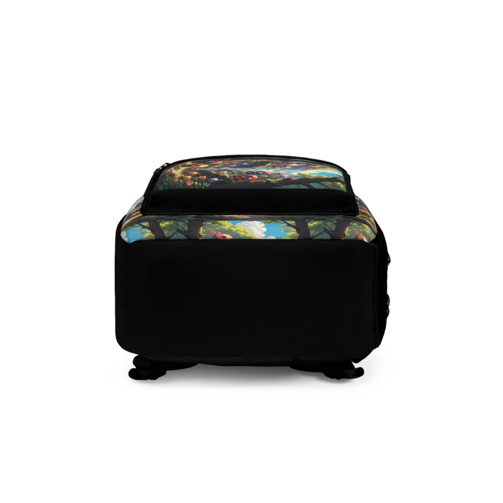 Happy Robot Backpack | Cute Woodland Scene - Mutantur Labs LLC