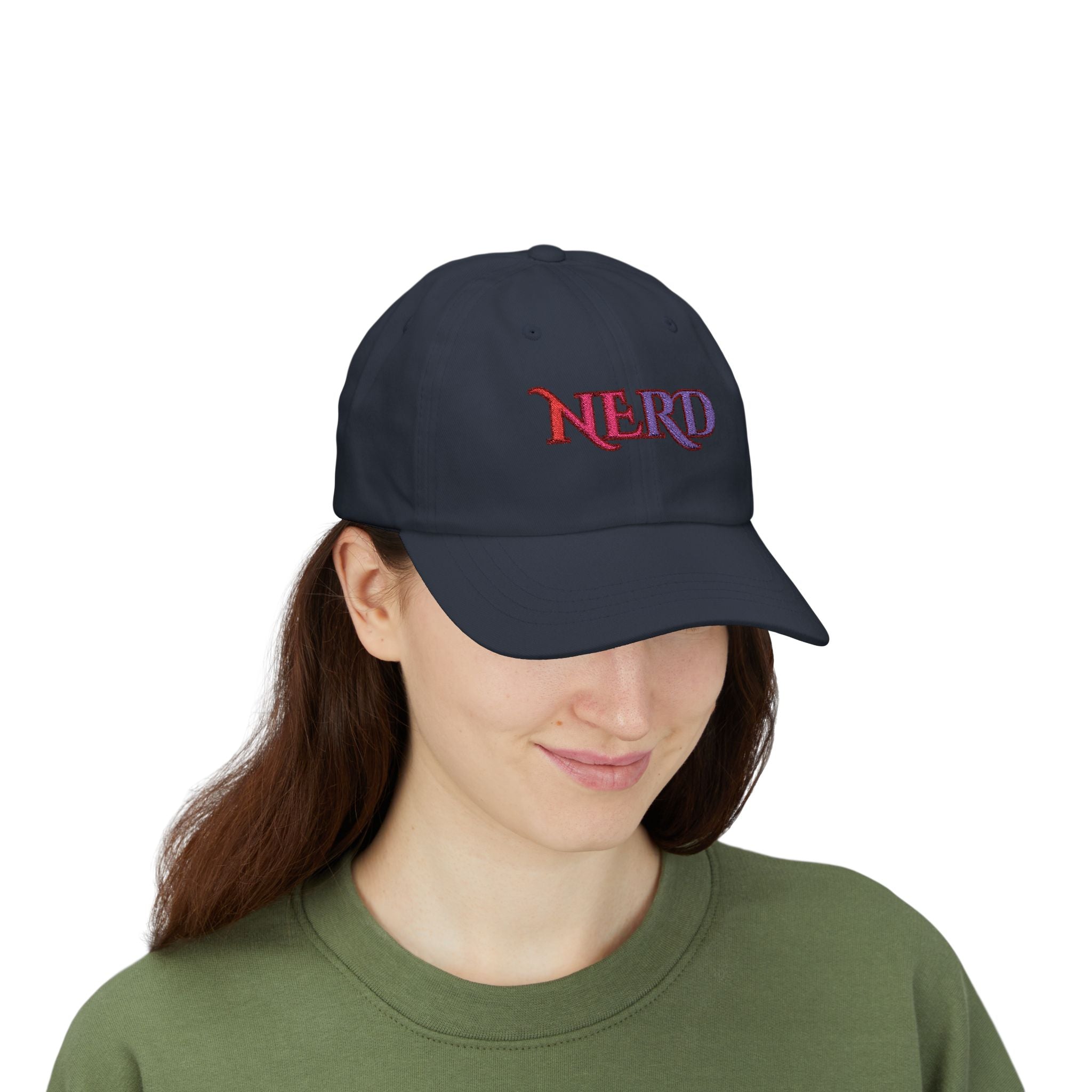Nerd Retro Script Dad Cap | Embroidered Baseball Hat cool nerd gift - Mutantur Labs LLC