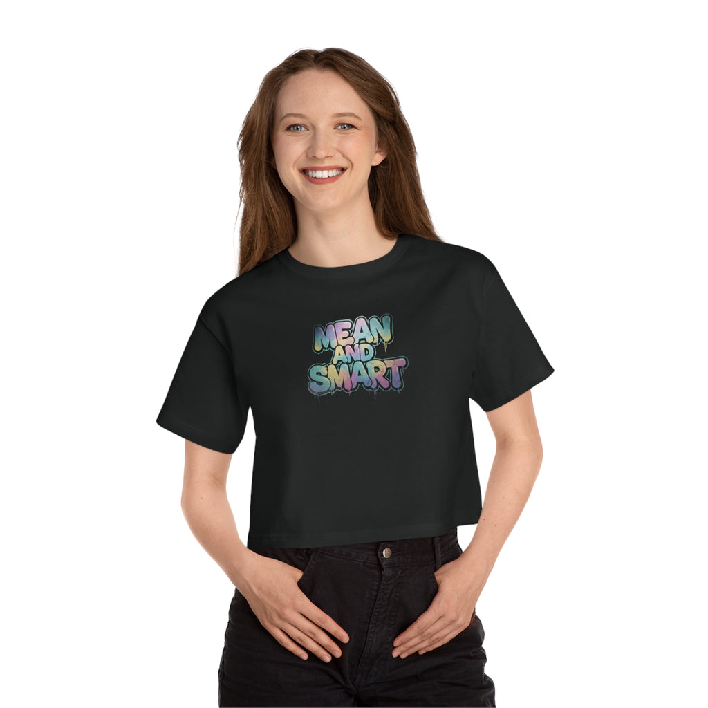 Mean and Smart graphic cropped T-Shirt - Mutantur Labs LLC