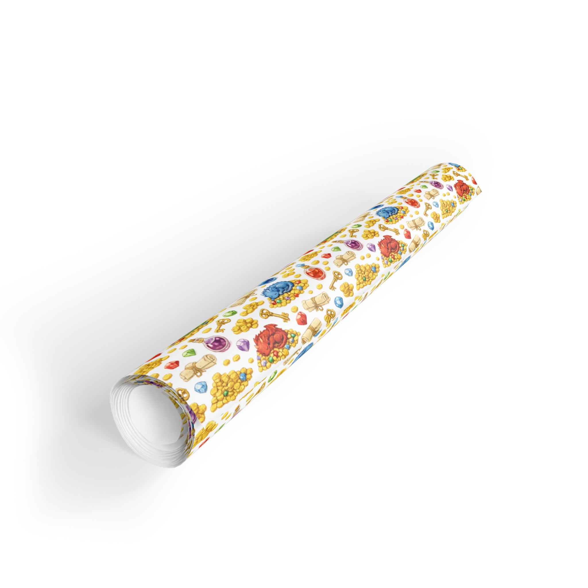 Colorful Cute Sleeping Dragons Gift Wrap Roll – Kids Birthday and Baby Shower Wrapping Paper
