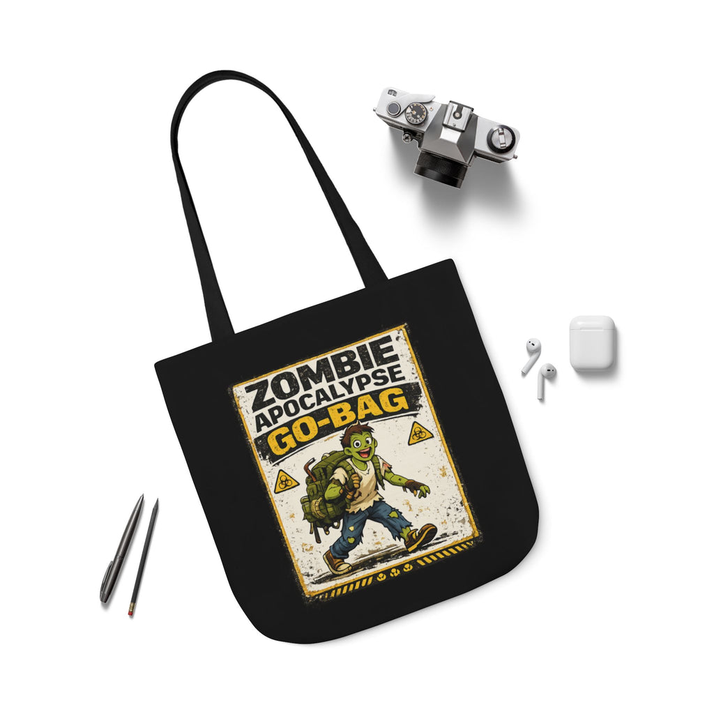 Zombie Apocalypse Go-Bag Tote Bag | Retro Survival Graphic - Mutantur Labs LLC