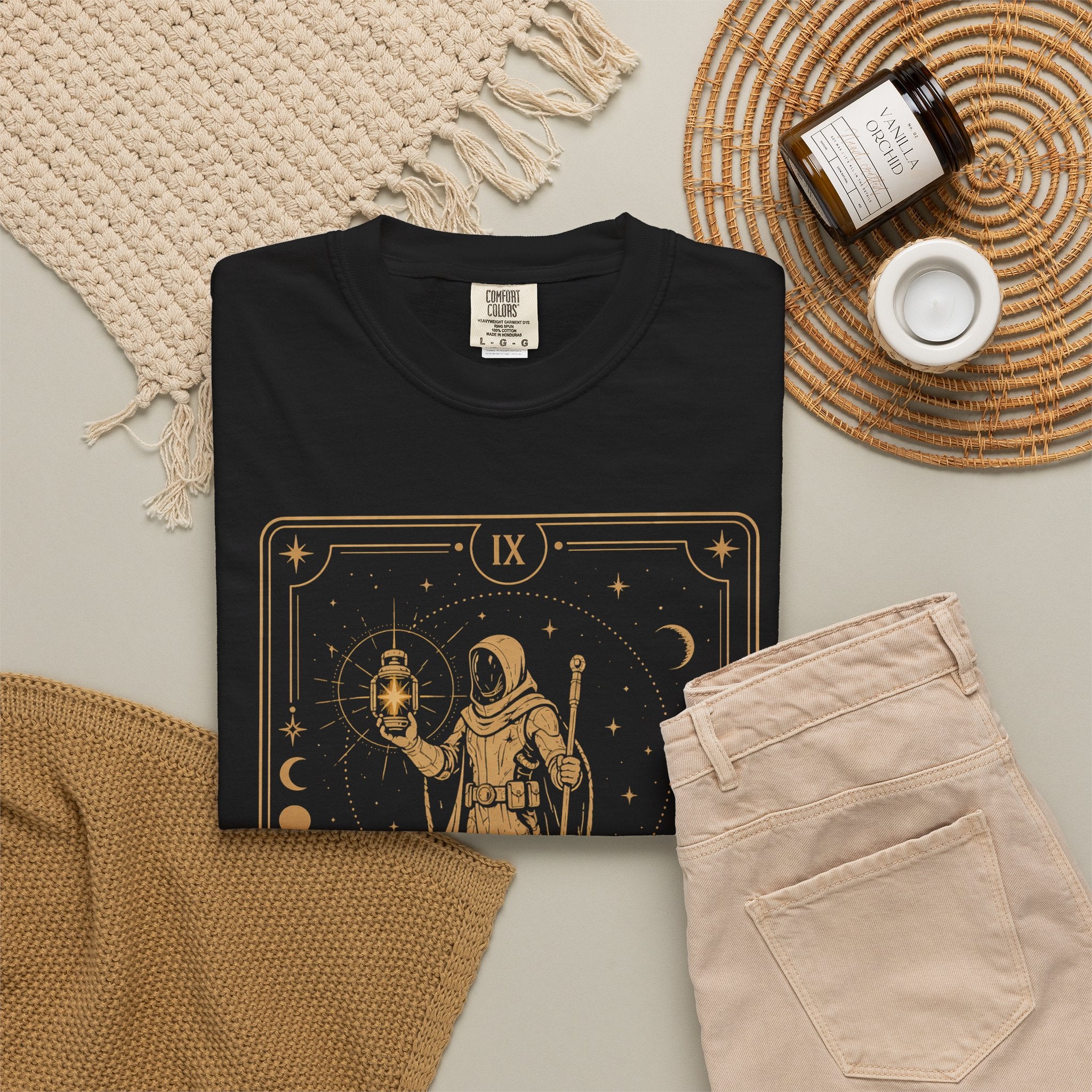 The Hermit Tarot T-Shirt | Comfort Colors Sci-Fi Tarot Graphic Tee