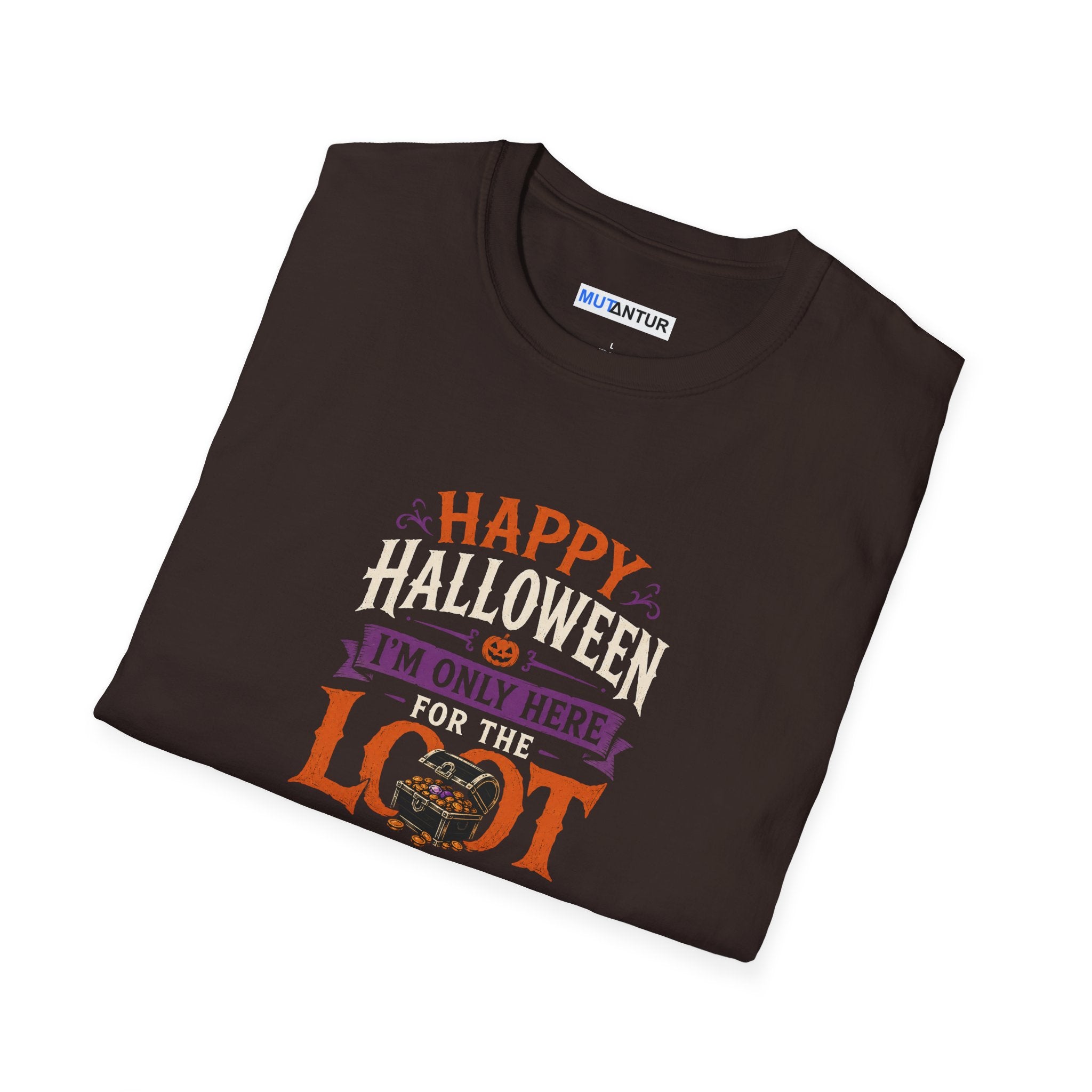 Happy Halloween "I'm Only Here for the Loot" T-Shirt — Funny Gamer Halloween Graphic Tee