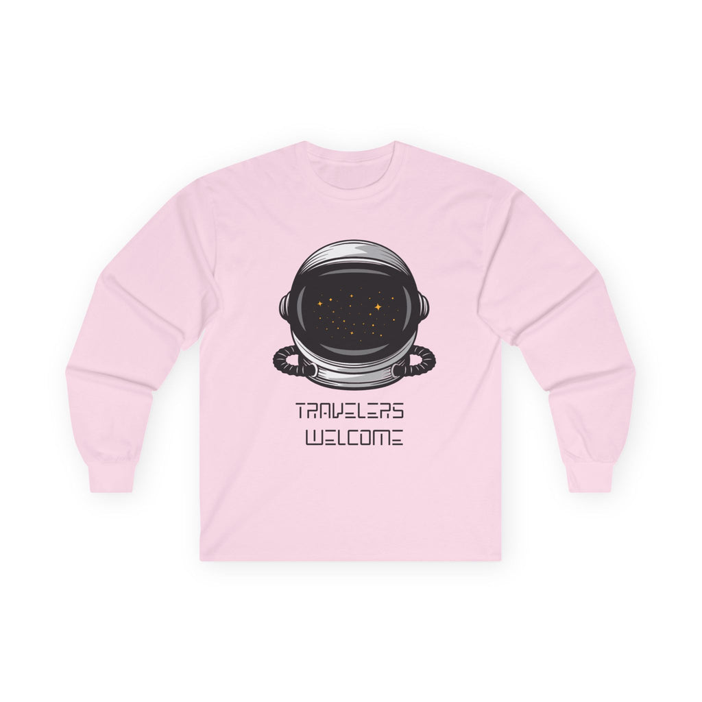 Travelers Welcome Shirt | Astronaut Long Sleeve Tee - Mutantur Labs LLC