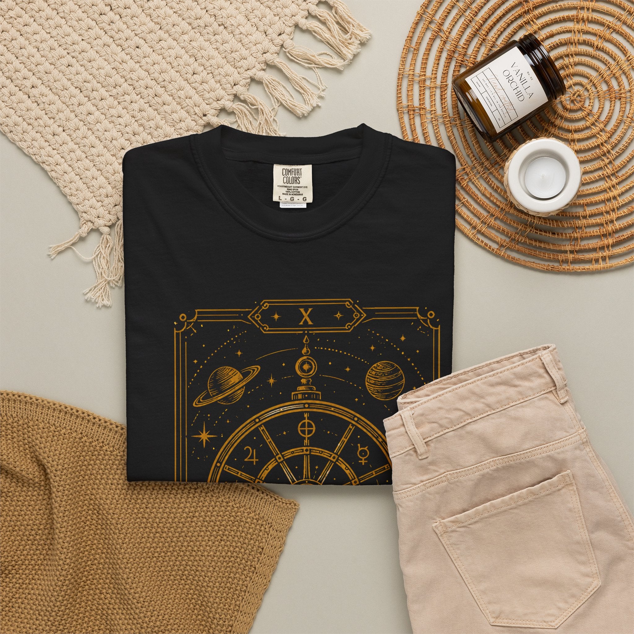 Wheel of Fortune Tarot T-Shirt — Future Arcana Comfort Colors Graphic Tee