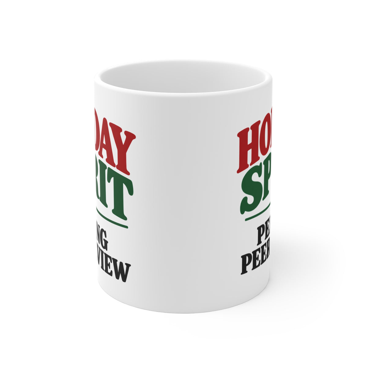 Holiday Spirit Pending Peer Review funny science holiday coffee mug product photo
