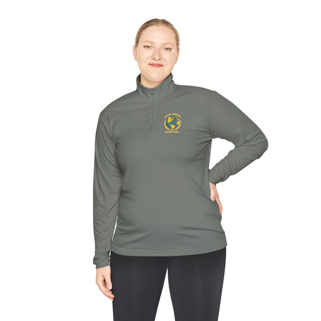Galactic Federation Unisex Quarter-Zip Pullover - Comfortable, Stylish Outerwear for Outdoor Adventures - Mutantur Labs LLC