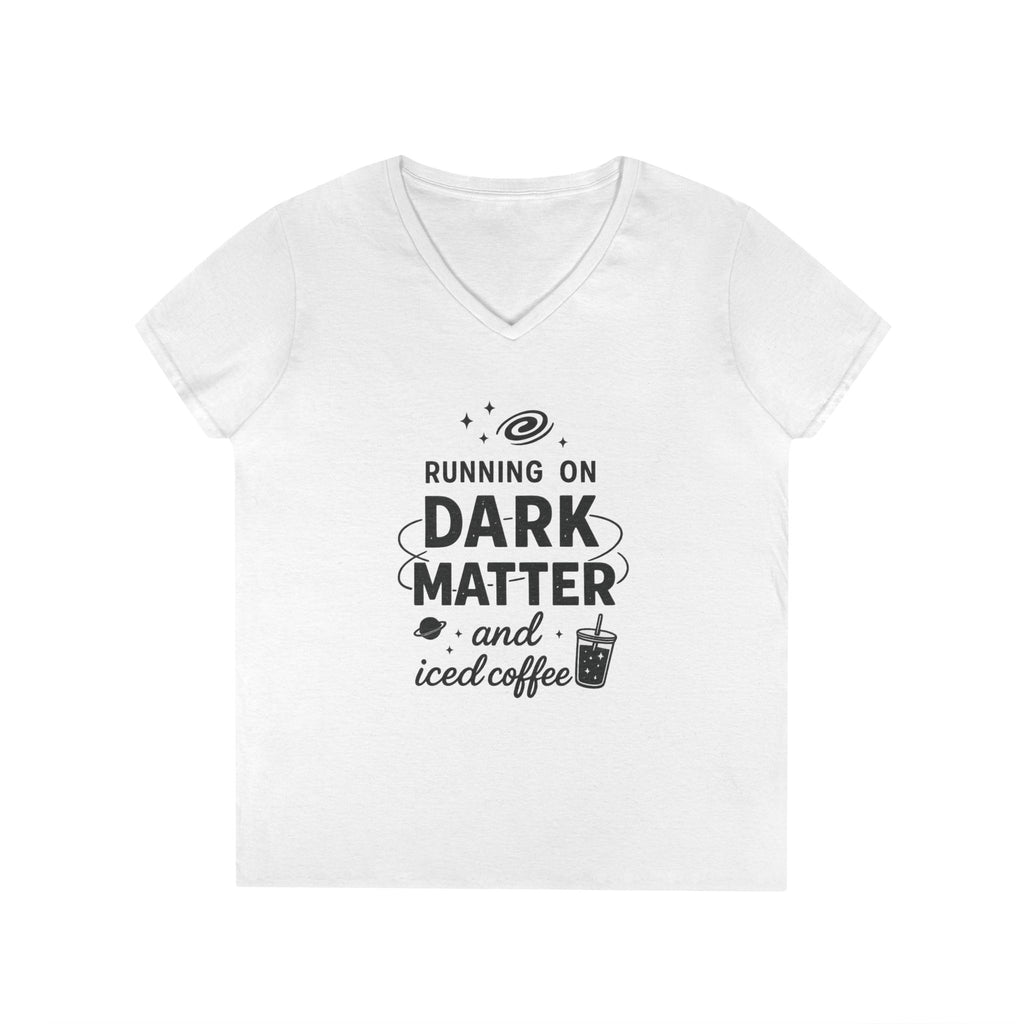 Running on Dark Matter and Iced Coffee T-Shirt | Funny Science Coffee Tee - Mutantur Labs LLC
