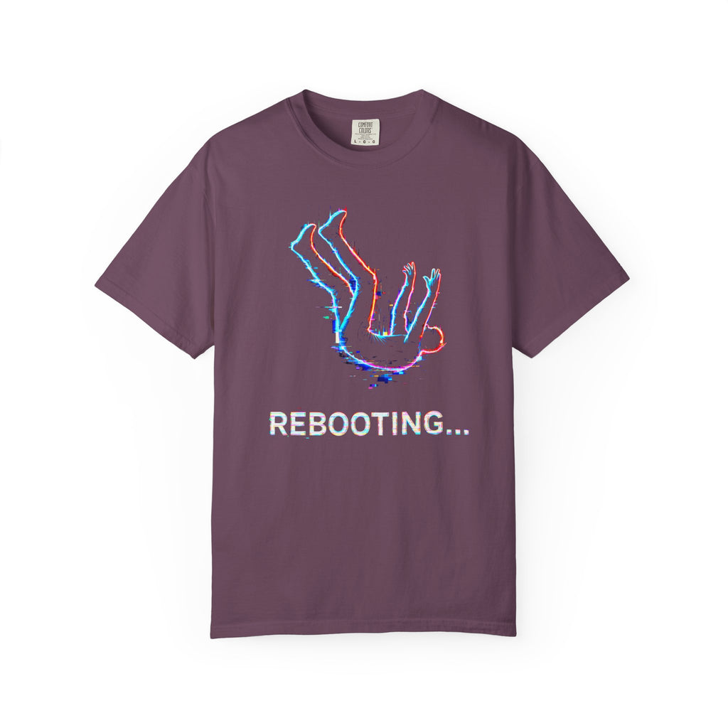 Rebooting T-Shirt | Funny Falling Figure Graphic Tee - Mutantur Labs LLC