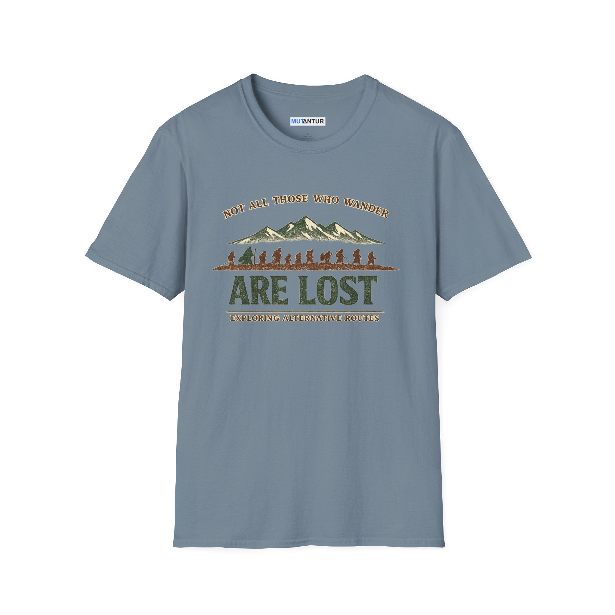 Not All Those Who Wander T-Shirt | Are Lost Exploring Alternative Routes Tee | Vintage Hiking Adventure Shirt