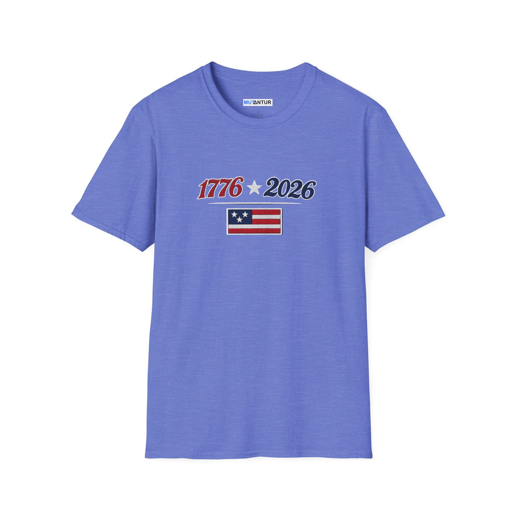 1776–2026 American Flag Anniversary T-Shirt — Patriotic Independence Day Tee - Mutantur Labs LLC