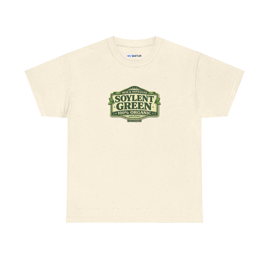 Soylent Green 100% Organic Mystery Ration T-Shirt — Funny Retro Dystopian Sci-Fi Parody Tee - Mutantur Labs LLC