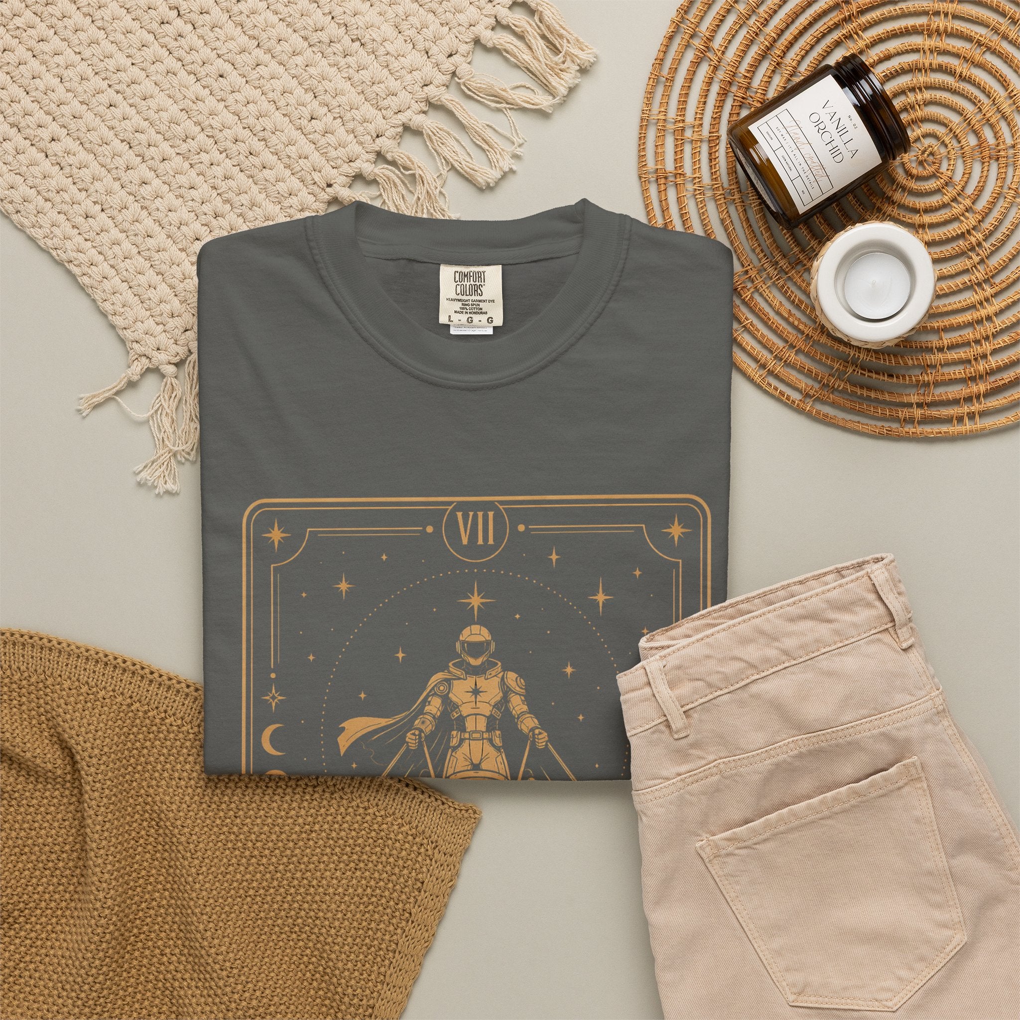 The Chariot Tarot T-Shirt — Future Arcana Mystical Comfort Colors Tee