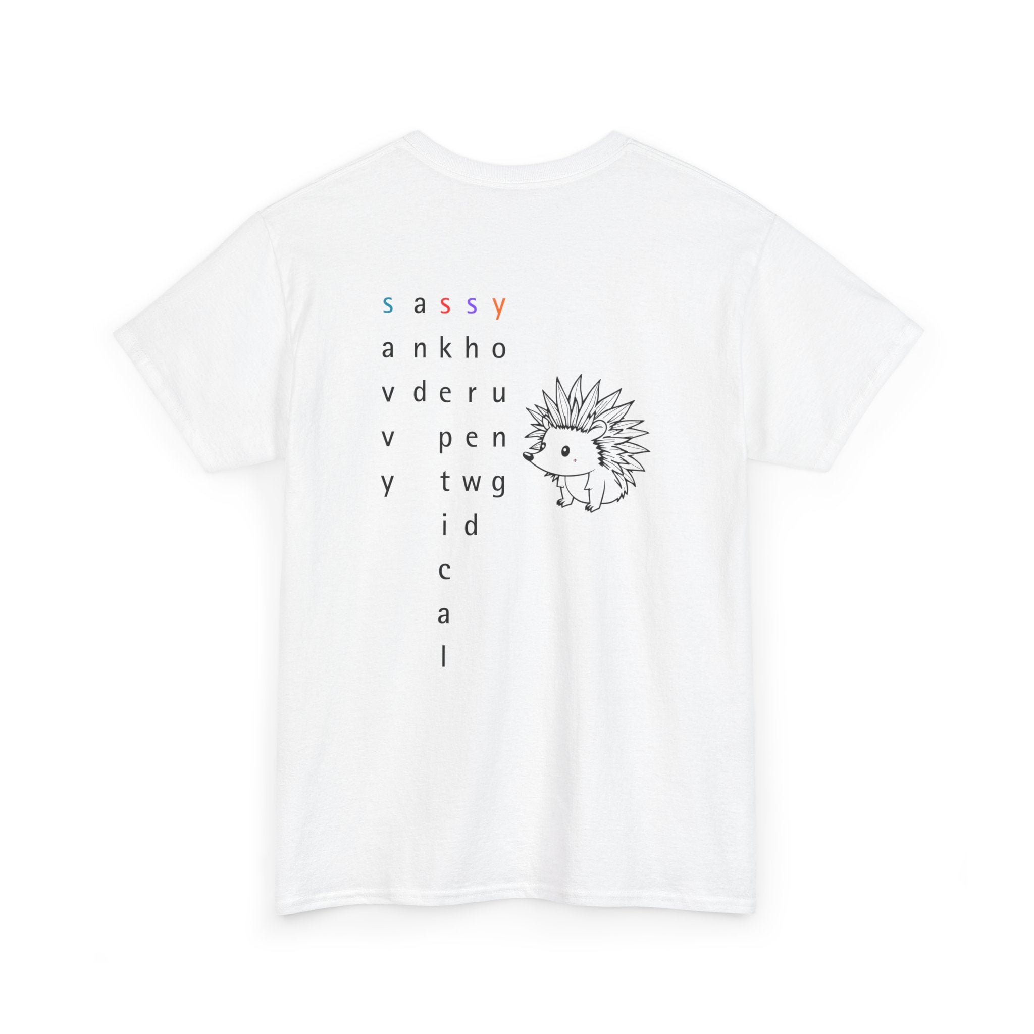 Sassy hedgehog Tee — Minimal Cute Graphic T-Shirt - Mutantur Labs LLC