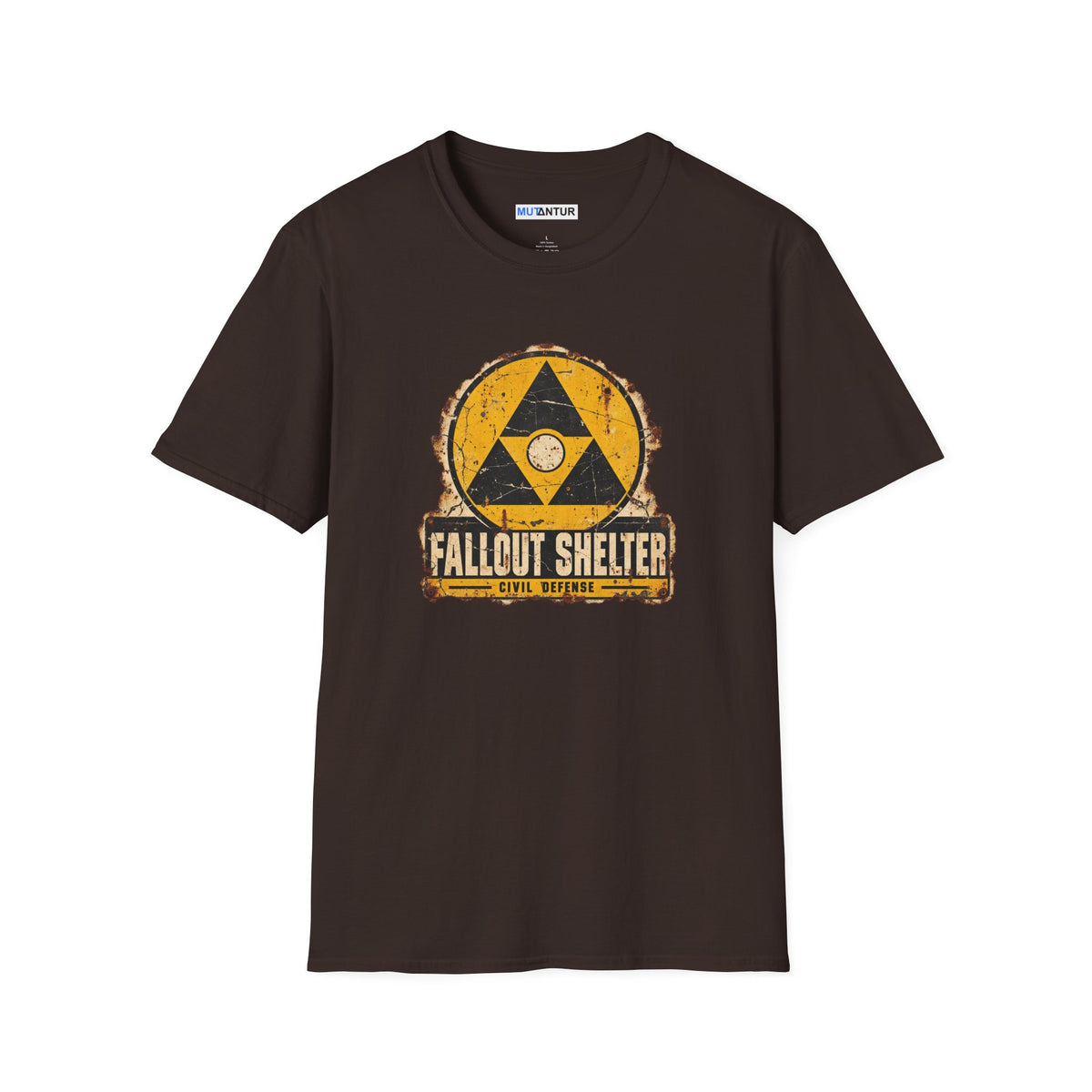 Fallout Shelter Graphic T-Shirt – Retro Nuclear Shelter Logo Tee