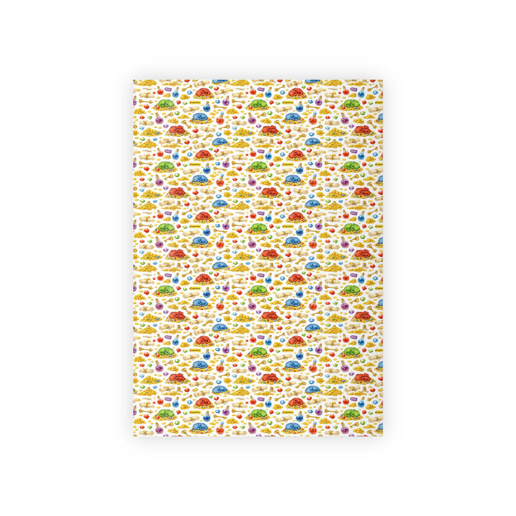 Colorful Cute Sleeping Dragons Gift Wrap Roll – Kids Birthday and Baby Shower Wrapping Paper