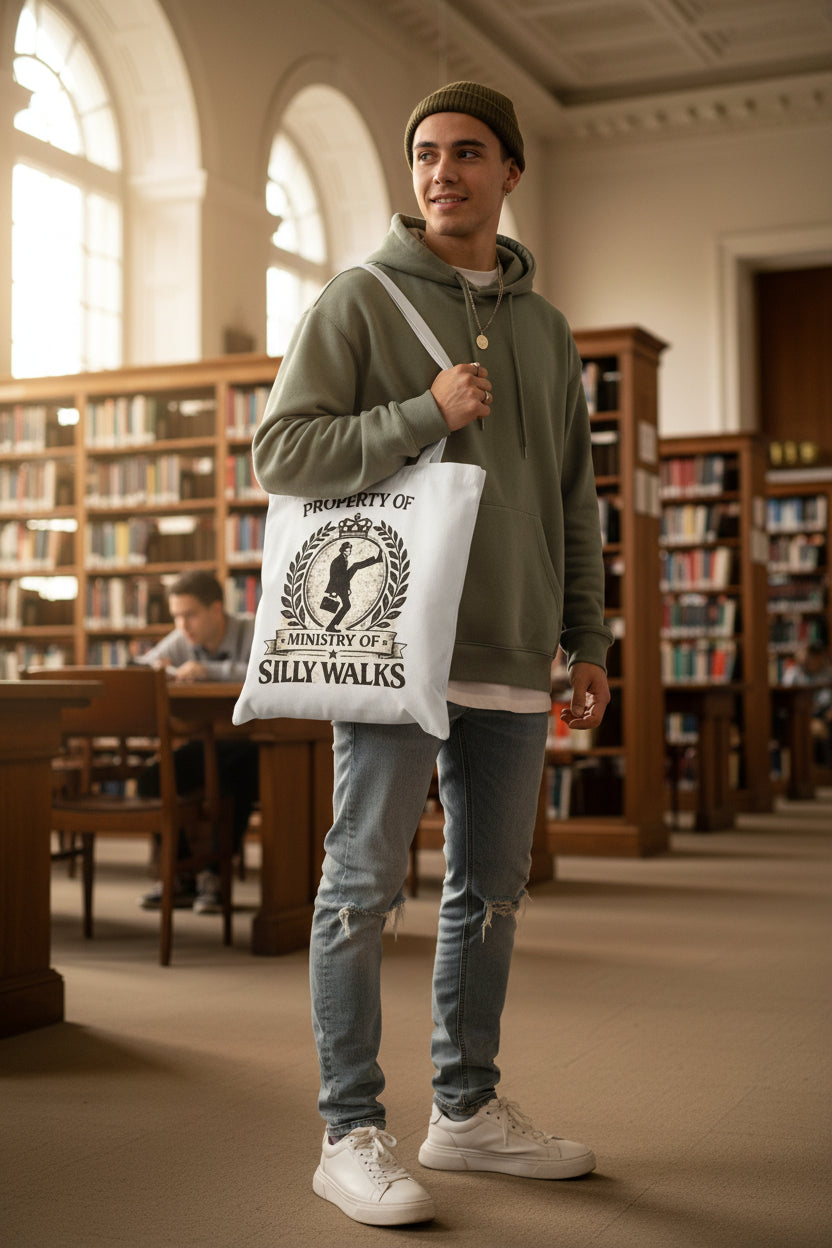 Ministry of Silly Walks Eco Friendly tote bag - Mutantur Labs LLC