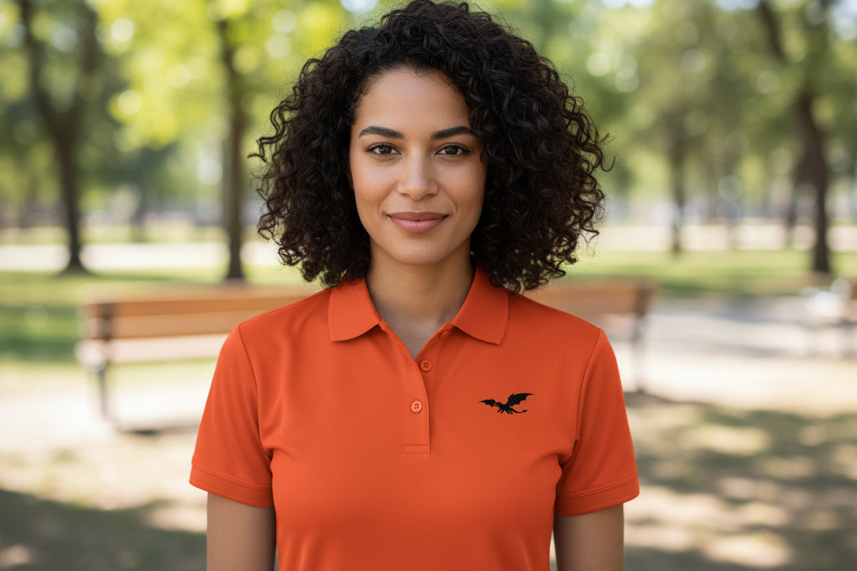 Dragon Icon Men’s Polo Shirt | Casual Fantasy Embroidered Polo - Mutantur Labs LLC