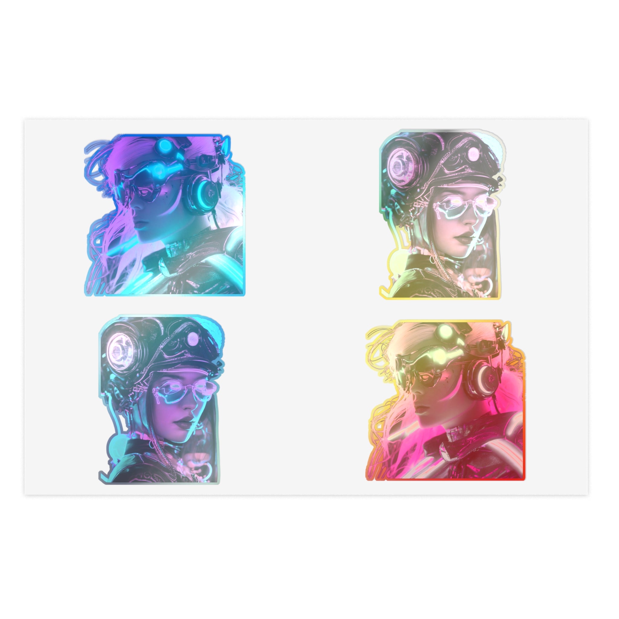 Steam punk neon Hero Sticker Sheets Featuring Cool Retro Designs, Laptop Decor, Planner Accessories, Aesthetic Gift, Fun Art Stickers - Mutantur Labs LLC