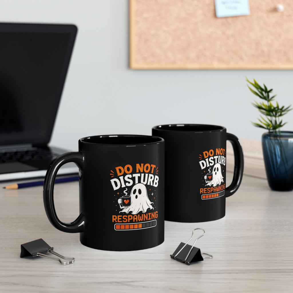 Do Not Disturb Respawning Mug — Halloween Gamer Black Coffee Cup 11oz