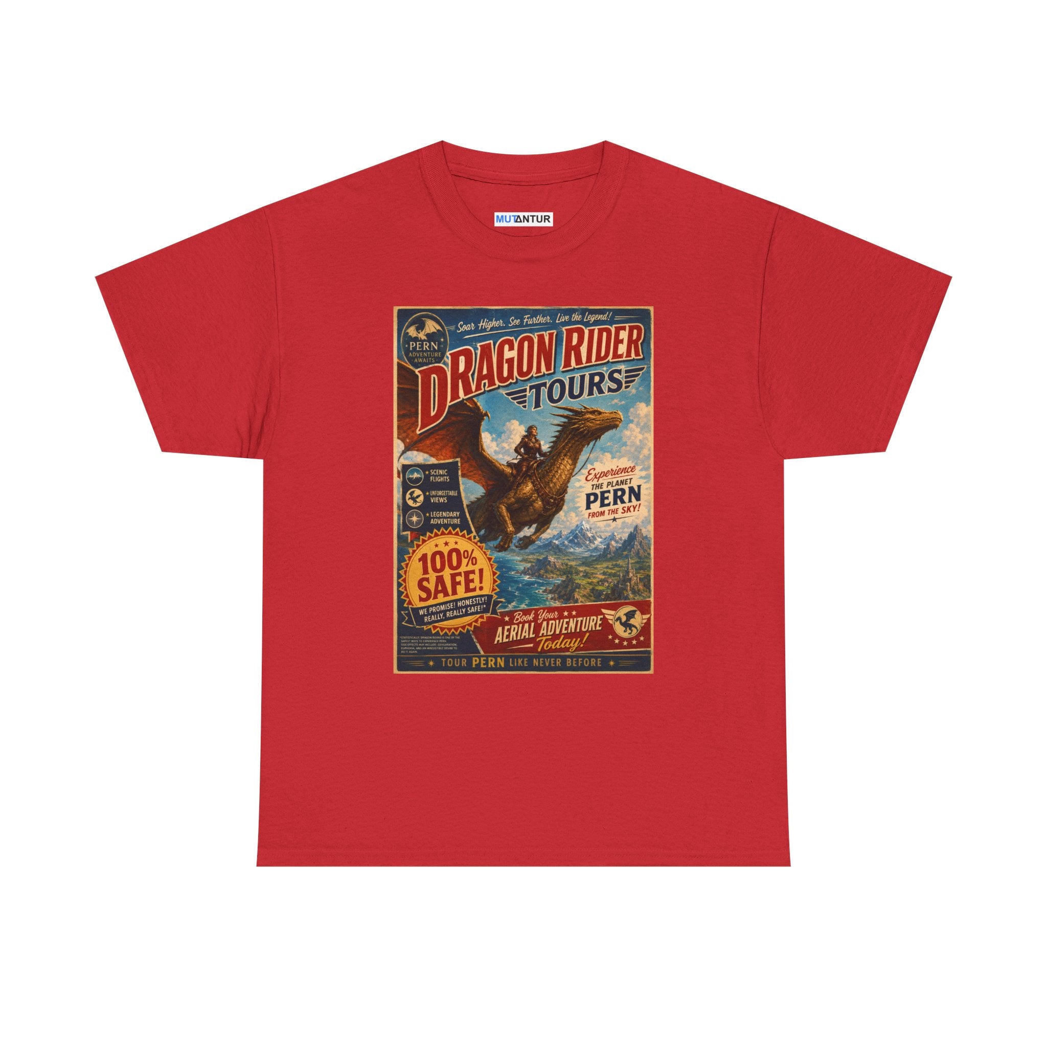 Dragon Rider Tours Vintage Poster T‑Shirt - Mutantur Labs LLC